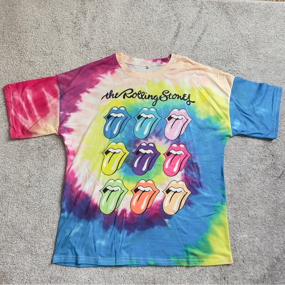 New Arrivals The Rolling Stone Women’s Adult Casual Tye & Dye Graphic T shirt - Picture 5 of 8